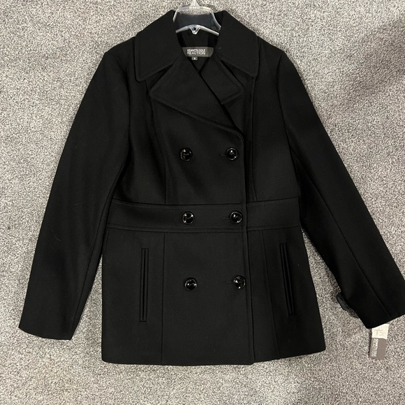 Kenneth Cole Reaction Jackets & Blazers - NWT Classic Black Double-Breasted Women's Coat